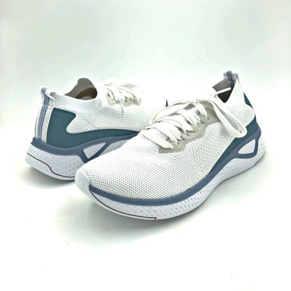 Tênis Casual Comfortflex Tecido Knit Branco 2090403