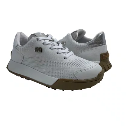 Tênis Casual Feminino Bottero em Couro Branco 371506
