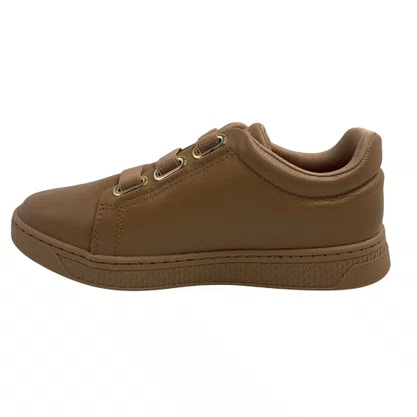 Tênis Casual Feminino Comfortflex em Couro Marrom 2565308