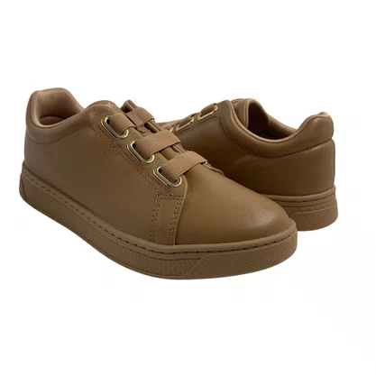 Tênis Casual Feminino Comfortflex em Couro Marrom 2565308