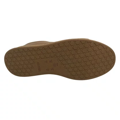 Tênis Casual Feminino Comfortflex em Couro Marrom 2565308