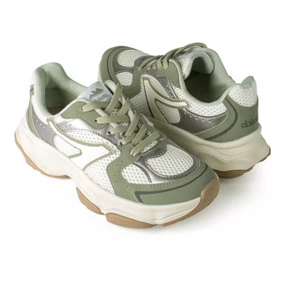 Tênis Casual Feminino Dakota Impulse+ Verde e Bege D0734