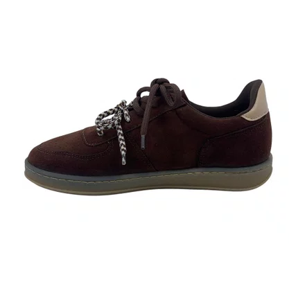 Tênis Casual Feminino Offline Camurça Marrom 24360