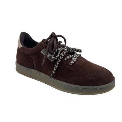 Tênis Casual Feminino Offline Camurça Marrom 24360