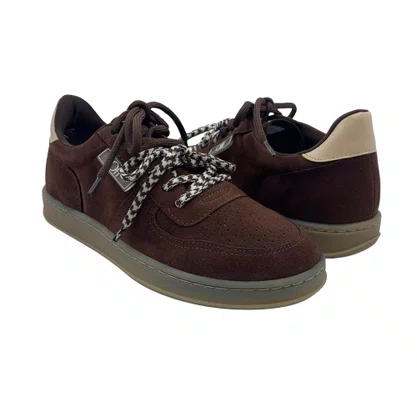 Tênis Casual Feminino Offline Camurça Marrom 24360