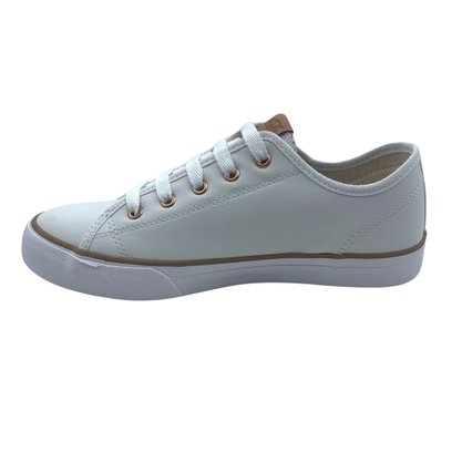 Tênis Coca-Cola Couro Feminino Casual Branco 2338