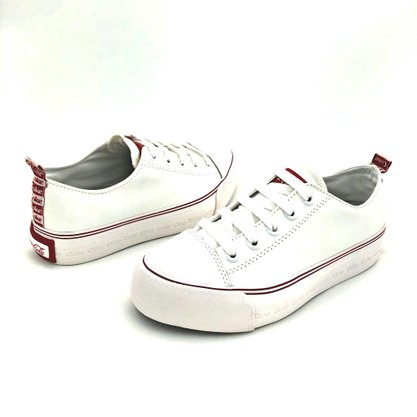 Tênis Coca-Cola Feminino Flatform Couro Branco Rambla 1799
