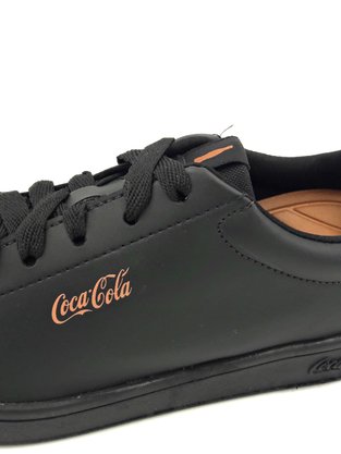 Tênis Coca-Cola Feminino Preto Town Girl Sola Preta