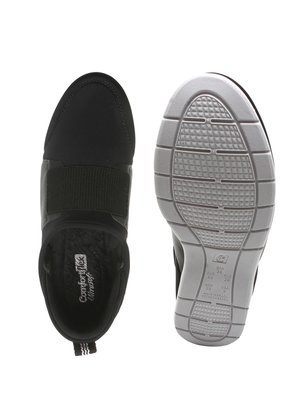 Tênis Comfortflex Preto Casual de Tecido Elastano 1958302