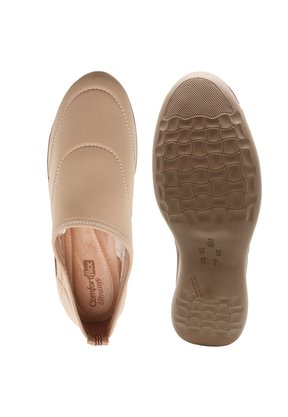 Tênis Comfortflex Casual Avelã Tecido Elastano 1965303