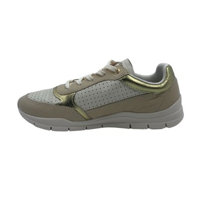 Tênis Comfortflex Casual Couro Bege 2535303