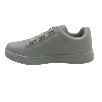 Tênis Comfortflex Casual Couro Calce Fácil Bege 2465308