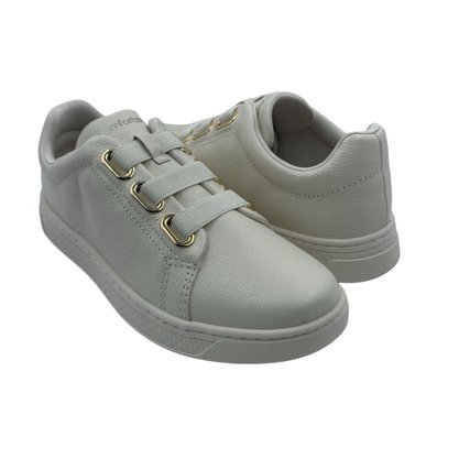 Tênis Comfortflex Casual Couro Calce Fácil Bege 2465308