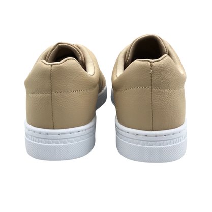 Tênis Comfortflex Couro Calce Fácil Bege 2465306
