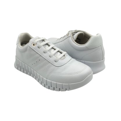 Tênis Comfortflex Feminino Couro Calce Fácil Branco 2484303