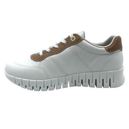 Tênis Comfortflex Couro Casual com Strass Branco 2484403