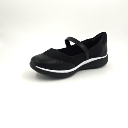Tênis Comfortflex Preto de Tecido Boneca 1965302