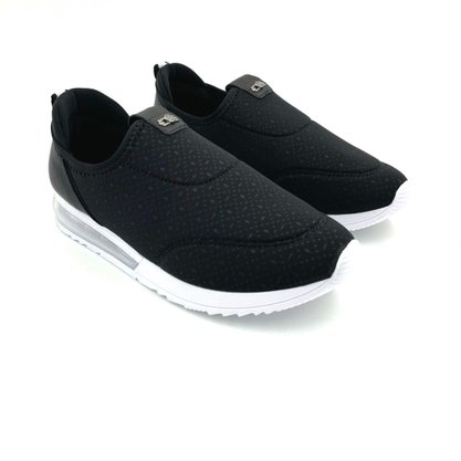 Tênis Comfortflex Tecido Preto Com Amortecedor 2249304