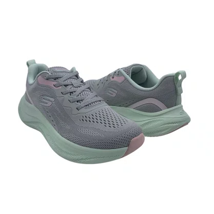 Tênis Esportivo Feminino Skechers Skech Cloud Gentle Glow Cinza