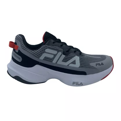 Tênis Esportivo Masculino Fila Recovery Cinza com Preto