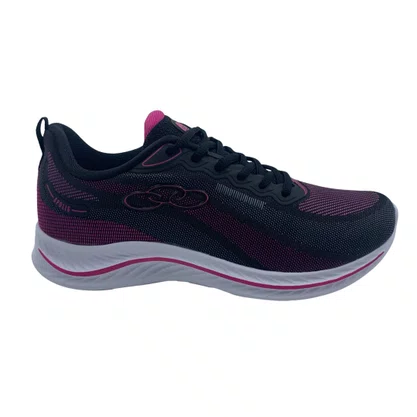 Tênis Esportivo Olympikus Feminino Preto com Rosa Apolis