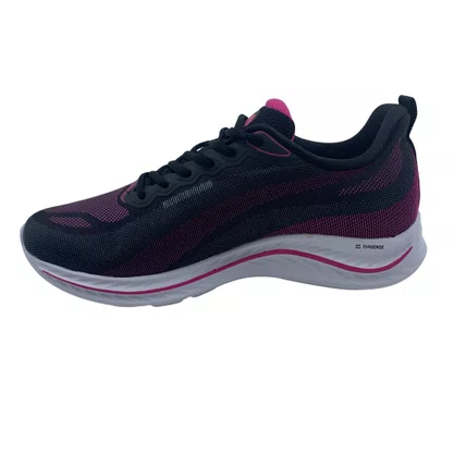 Tênis Esportivo Olympikus Feminino Preto com Rosa Apolis