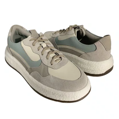Tênis Feminino Democrata Sola TPU Azul/Off White 618104