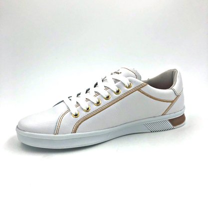 Tênis Feminino Pegada Couro Natural Branco 218601