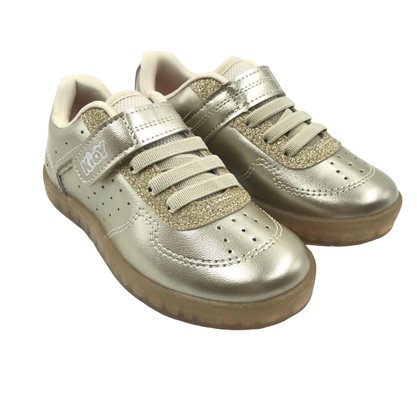 Tênis Kidy Menina com Luz Dourado 1841093