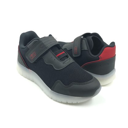 Tênis Kidy Menino com Luz Velcro Preto 350097