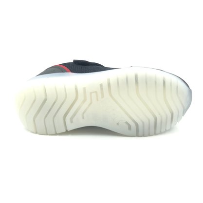 Tênis Kidy Menino com Luz Velcro Preto 350097