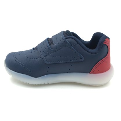 Tênis Kidy Menino Velcro com Luz Azul Marinho 200186