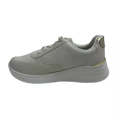 Tênis Kolosh Off White 3984 Anabela K-Soft Zíper