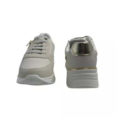 Tênis Kolosh Off White 3984 Anabela K-Soft Zíper