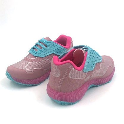 Tênis Menina Kidy Com Led Blocks Game Nude 0821001