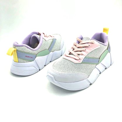 Tênis Menina Pink Cats Chunky Multicolor 1481
