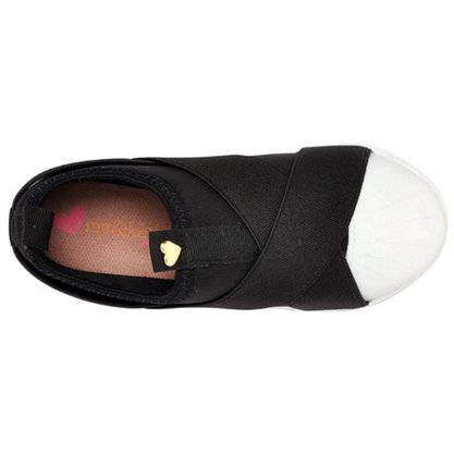 Tênis Menina Preto Slip On Elástico Molekinha 2163.155
