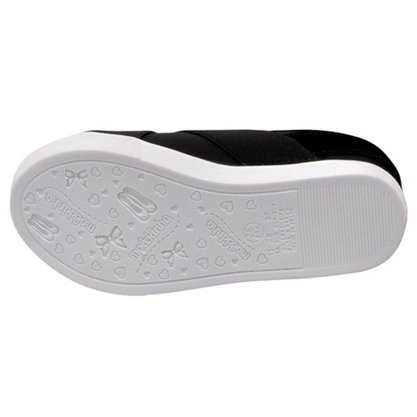 Tênis Menina Preto Slip On Elástico Molekinha 2163.155