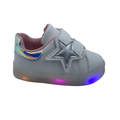 Tênis Mini Sua Cia Baby Estrela Sola com Led Branco 663