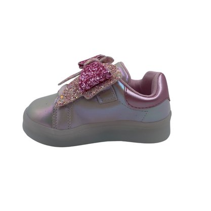 Tênis Mini Sua Cia Baby Laço Sola com Led Rosa 665