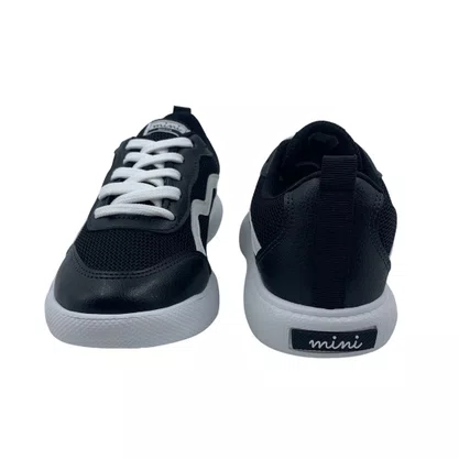 Tênis Mini Sua Cia Preto e Branco 52203 EVA Tecido