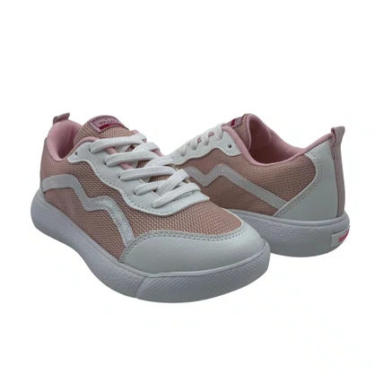 Tênis Mini Sua Cia Rosa e Branco 52203 EVA Tecido