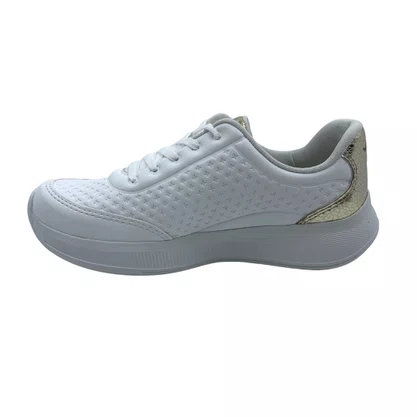 Tênis Mississipi Casual Feminino Branco com Dourado 941
