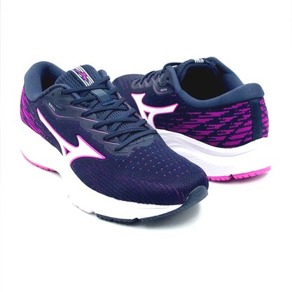 Tênis Mizuno Feminino Goya Azul com Rosa