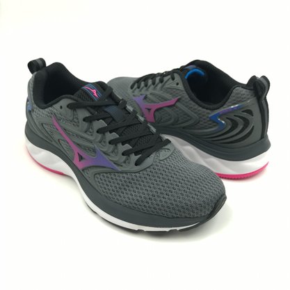 Tênis Mizuno Feminino Space 4 Chumbo com Pink