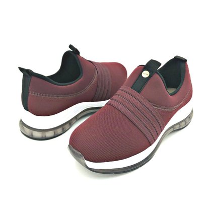Tênis Modare Slip On Tecido Elástico Bordô 7355104
