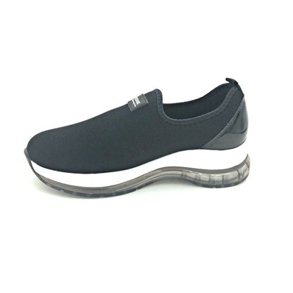 Tênis Modare Slip On Tecido Elástico Preto 7355101
