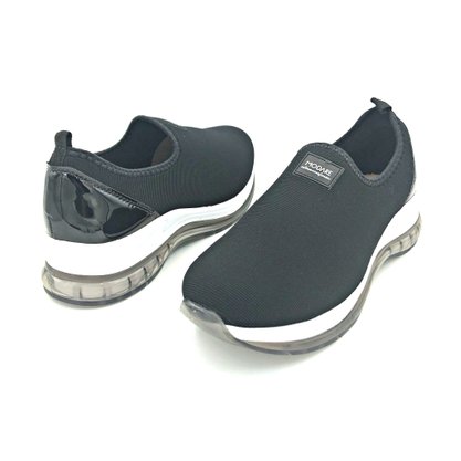 Tênis Modare Slip On Tecido Elástico Preto 7355101