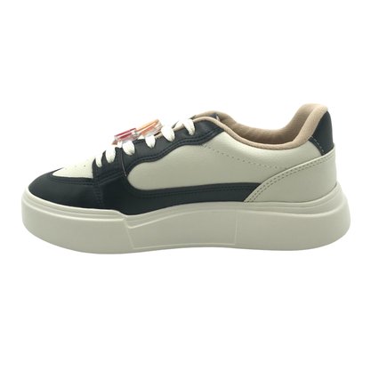 Tênis Moleca Casual Sneakers Off White com Preto 5808103