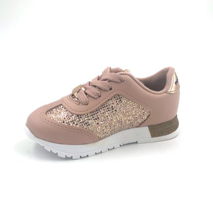 Tênis Molekinha Menina com Gliter Rosa 2128411 18 a 25